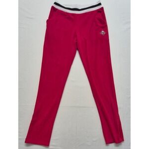 New Orleans Pelicans Women's red track pants SM logo zipper on legs NBA game day